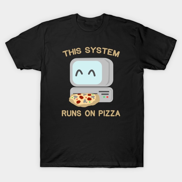 Computer Pizza T-Shirt by Foxxy Merch